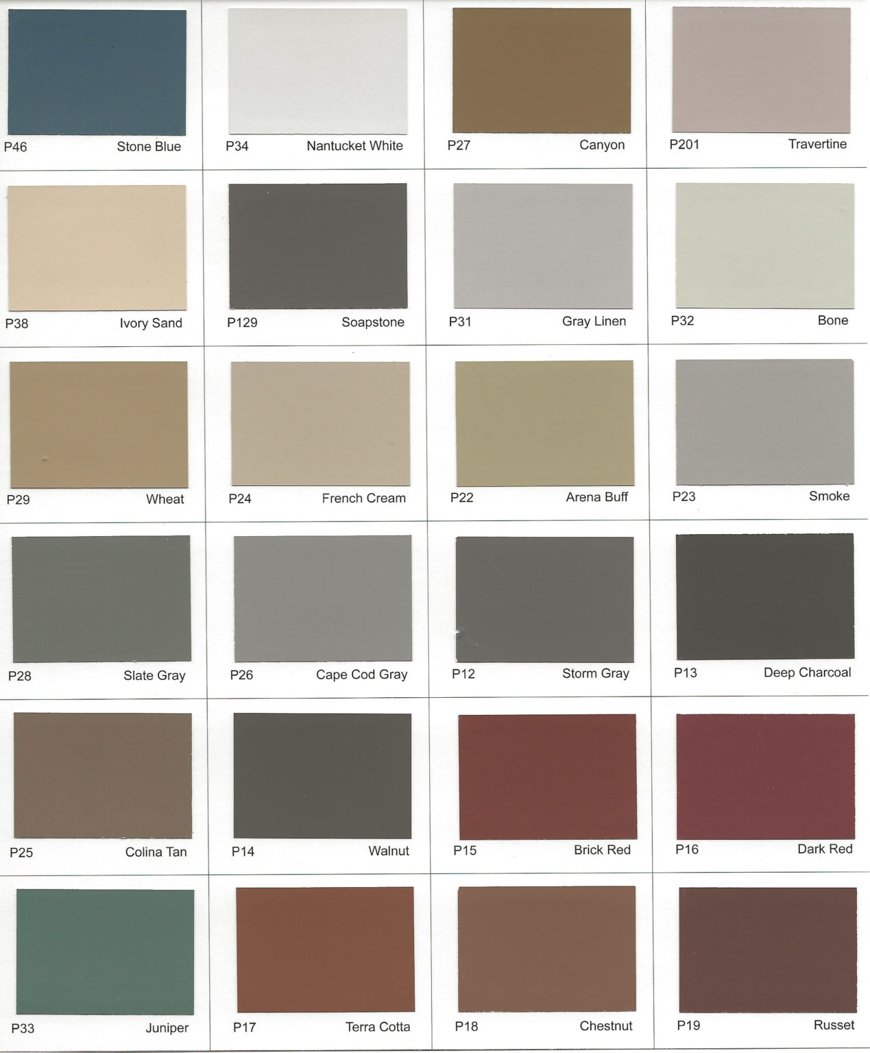 Color Chart - Houston Surfaces